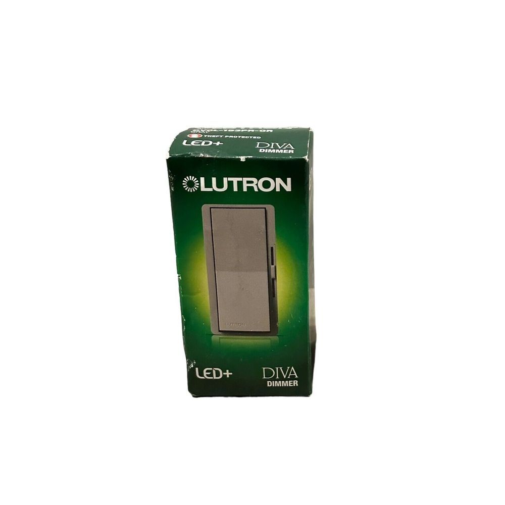 Lutron‎ DVCL-153PR-GR Gray, Diva 120V Single Pole or 3-Way CFL/Dimmer AS IS